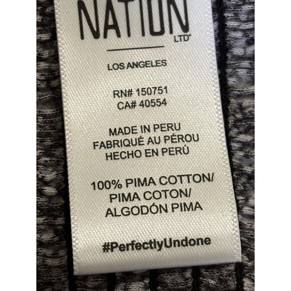 Nation LTD black/white puff sleeves sweater, XS, minimalist, basic, layering - Picture 6 of 6